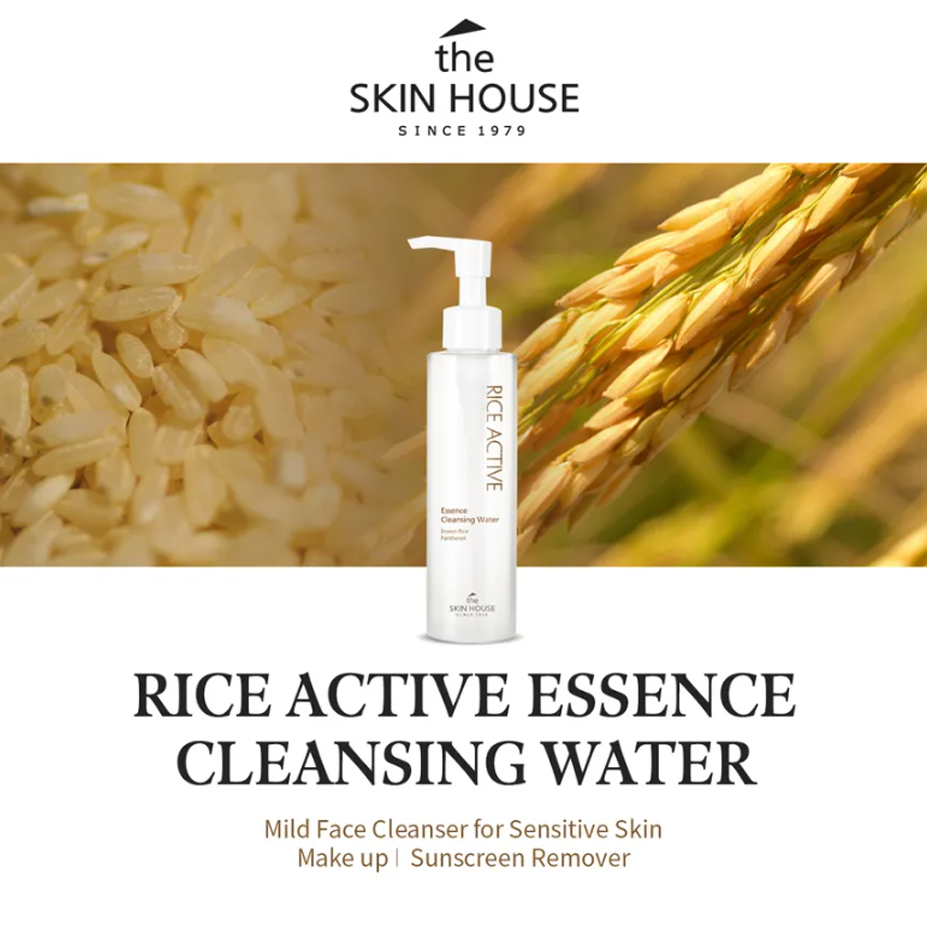 the SKIN HOUSE Rice Active Essence Cleansing Water 150ml - DODOSKIN