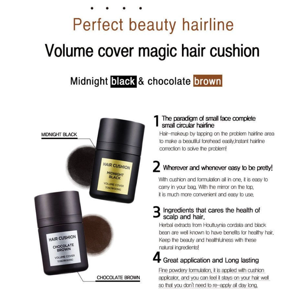TOSOWOONG Magic Hair Cushion 26g (Black) - DODOSKIN