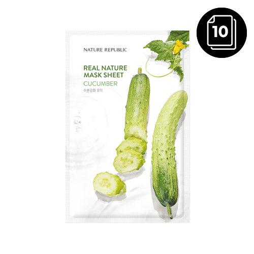 [NATURE REPUBLIC] Real Nature Mask Sheet Cucumber 10ea - Dodoskin