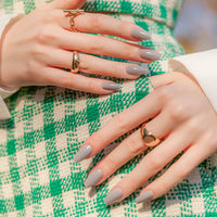 MUZMAK Nail Tips 36pcs #Cool Gray(Coffin)