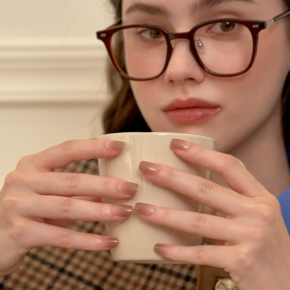 MUZMAK Nail Tips 36pcs #Rooibos Tea(Regular Square)