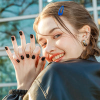 MUZMAK Nail Tips 36pcs #Zero Black(Short Square)