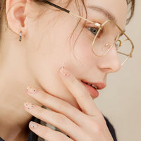 MUZMAK Nail Tips 36pcs #Cookie Ring(Short Square)