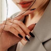 MUZMAK Nail Tips 36pcs #Chic Black (Coffin)