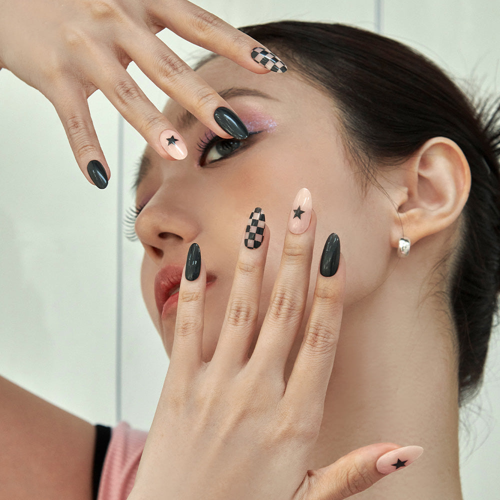 MUZMAK Nail Tips 36pcs #Draw Night(Almond)