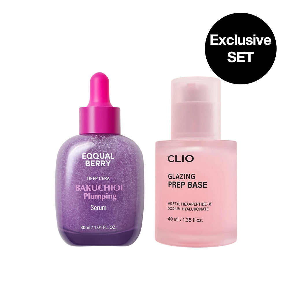 [Glazed Skin Prep Duo] EQQUALBERRY Serum 30ml + CLIO Base 40ml