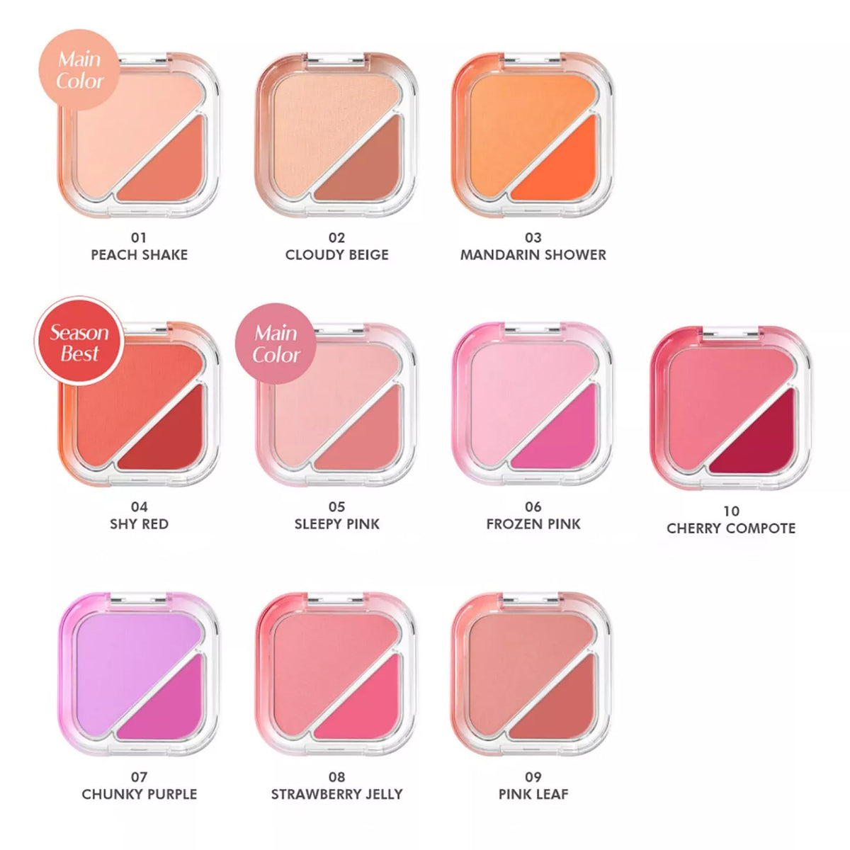 Luna Glow Layer Blur Cheek 8.5g 10 colors