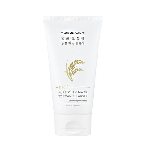 [THANK YOU FARMER] Rice Pure Clay Mask to Foam Cleanser 150ml - Dodoskin