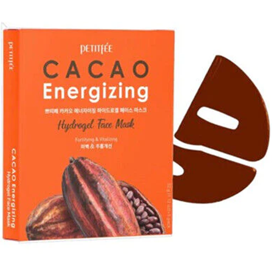 PETITFEE Cacao Energizing Hydrogel Face Mask 5ea - DODOSKIN