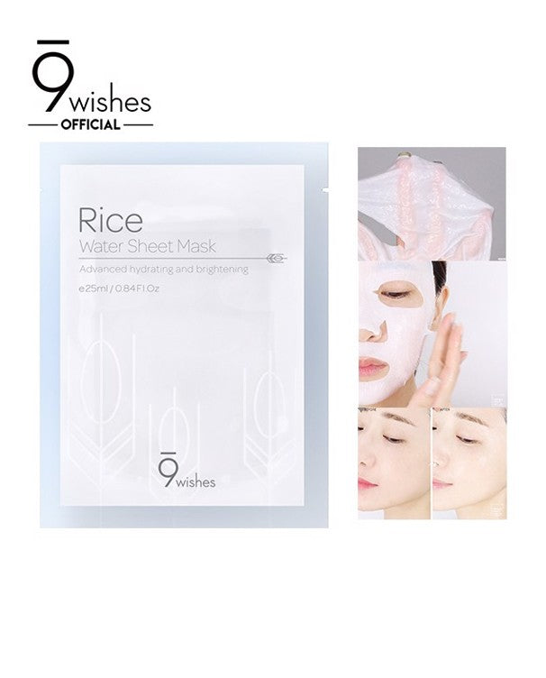 9wishes Rice Water Sheet Mask 25ml 10ea - DODOSKIN