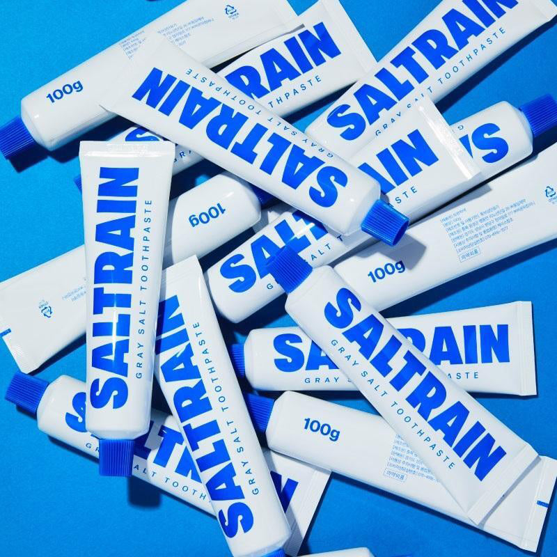 SALTRAIN Gray Salt Toothpaste And Clean Breathe 100g+30g