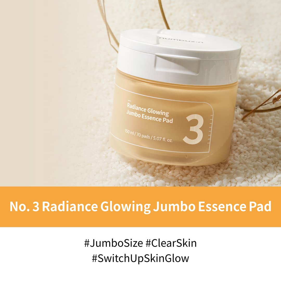 numbuzin No.3 Radiance Glowing Jumbo Essence Pad 150ml/ 70Pads