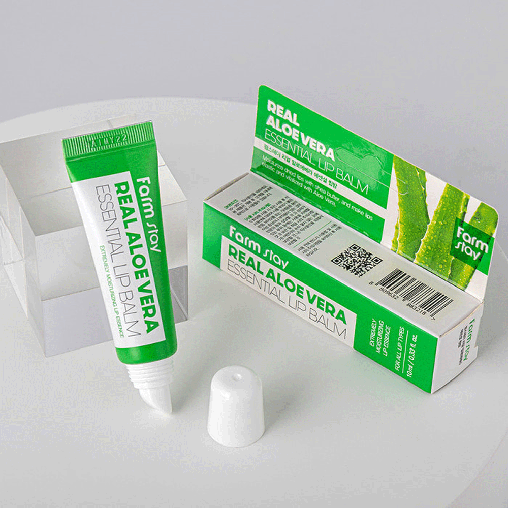 FARMSTAY Real Aloe Vera Essential Lip Balm 10ml - DODOSKIN