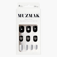 MUZMAK Nail Tips 36pcs #Dazed(Short Square)
