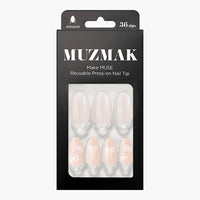 MUZMAK Nail Tips 36pcs #Silhouette(Almond)