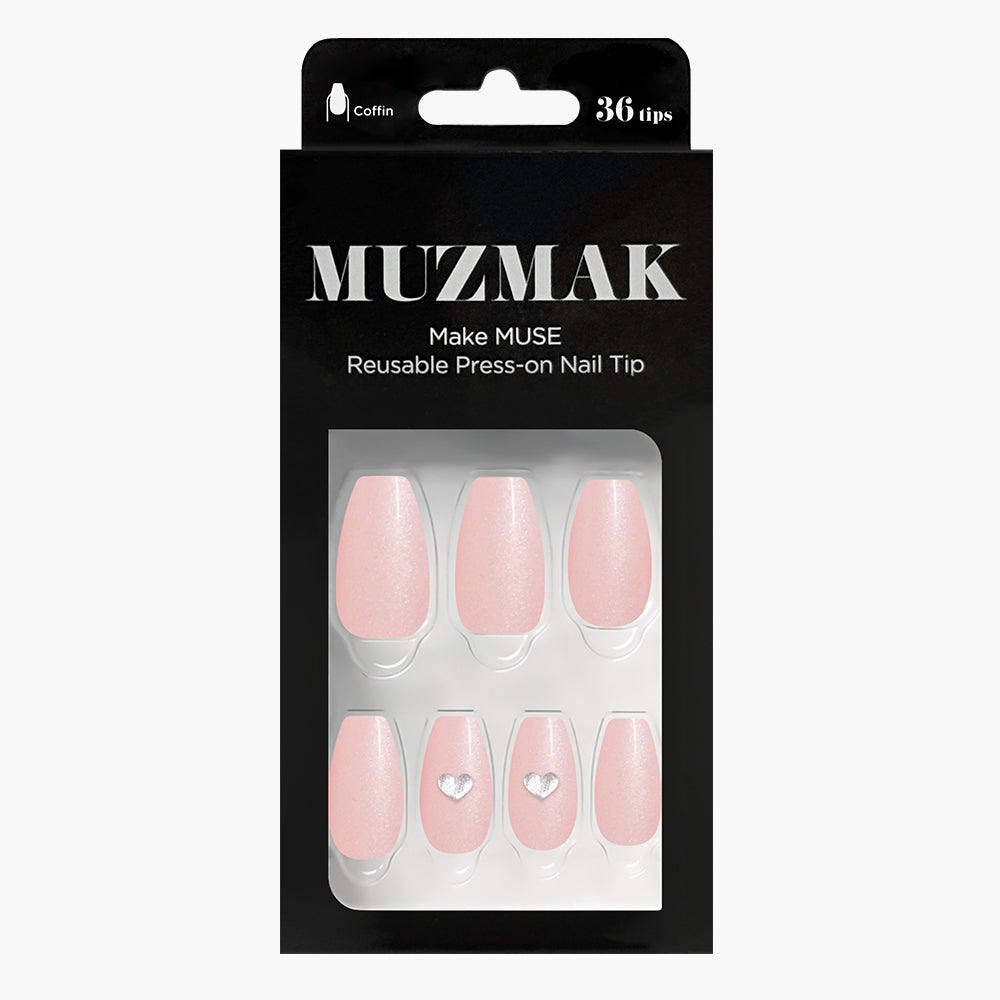 MUZMAK Nail Tips 36pcs #Shell(Coffin)