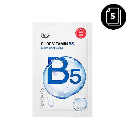 [Dr.G] Pure Vitamin B5 Moisturizing Mask 5ea - Dodoskin