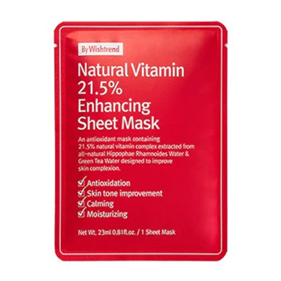 By Wishtrend Natural Vitamin 21.5% Enhancing Sheet Mask 5ea - DODOSKIN