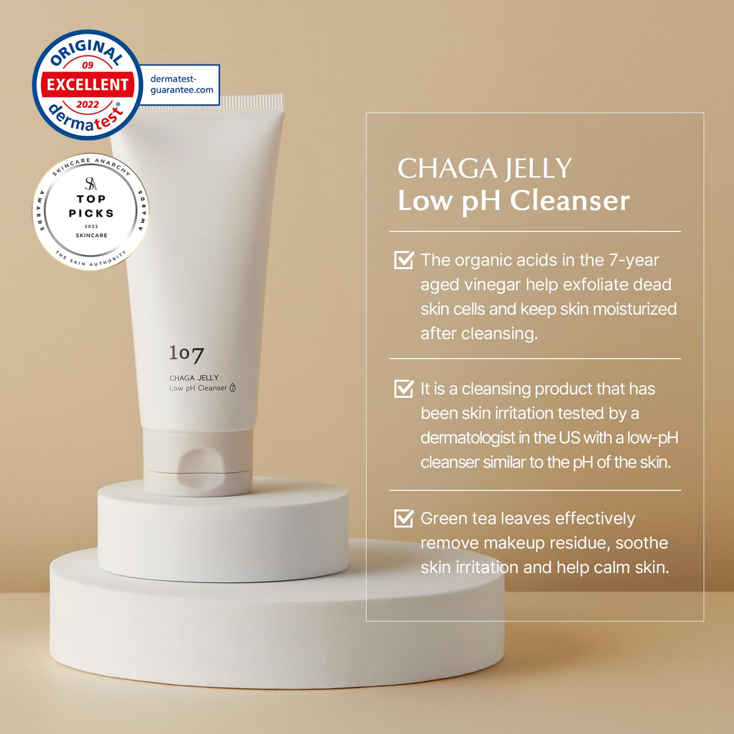 ONEOSEVEN Chaga Jelly Low pH Cleanser 120ml