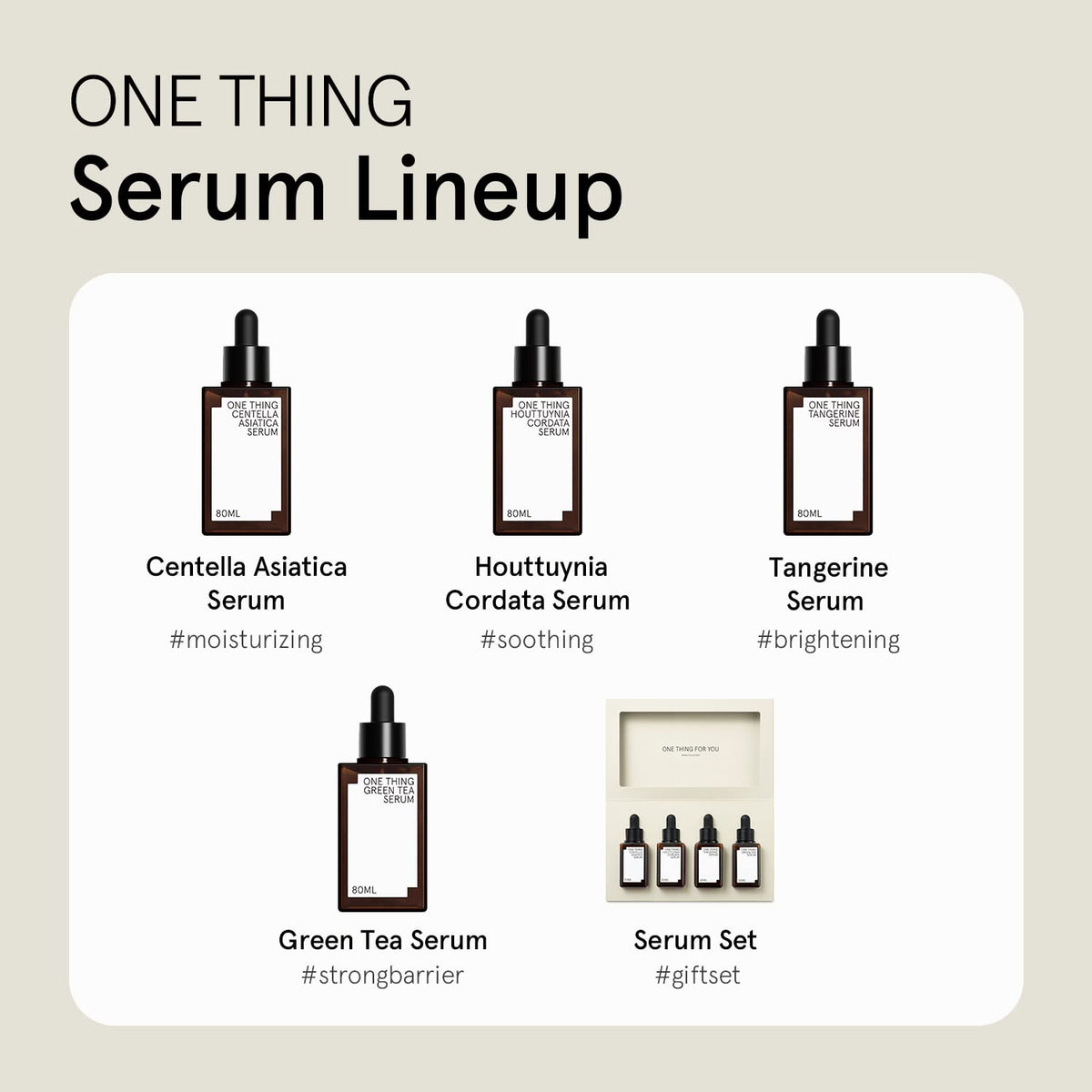 ONE THING Green Tea Serum 80ml - DODOSKIN