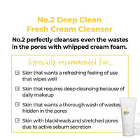 numbuzin No.2 Deep Clean Fresh Cream Cleanser 120ml - DODOSKIN