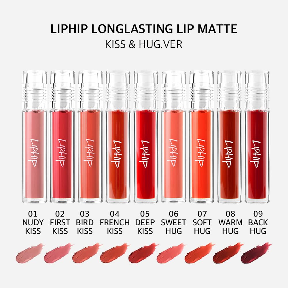 LIPHIP Long-Lasting Lip Matte Velvet Tint 4.5g 9 colors