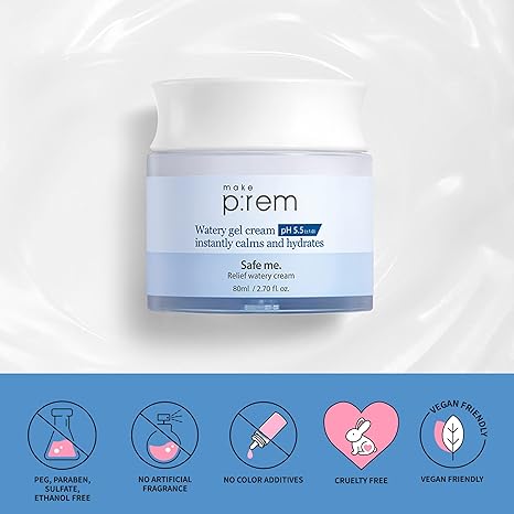 make p:rem Safe Me. Relief Watery Cream 80ml - DODOSKIN