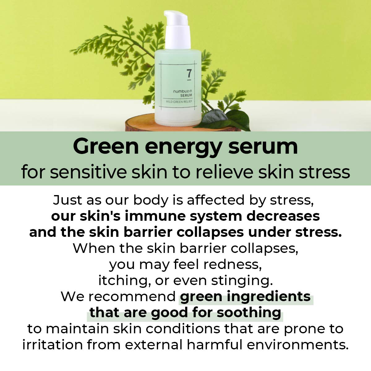 numbuzin No.7 Mild Green Soothing Serum 50ml - DODOSKIN