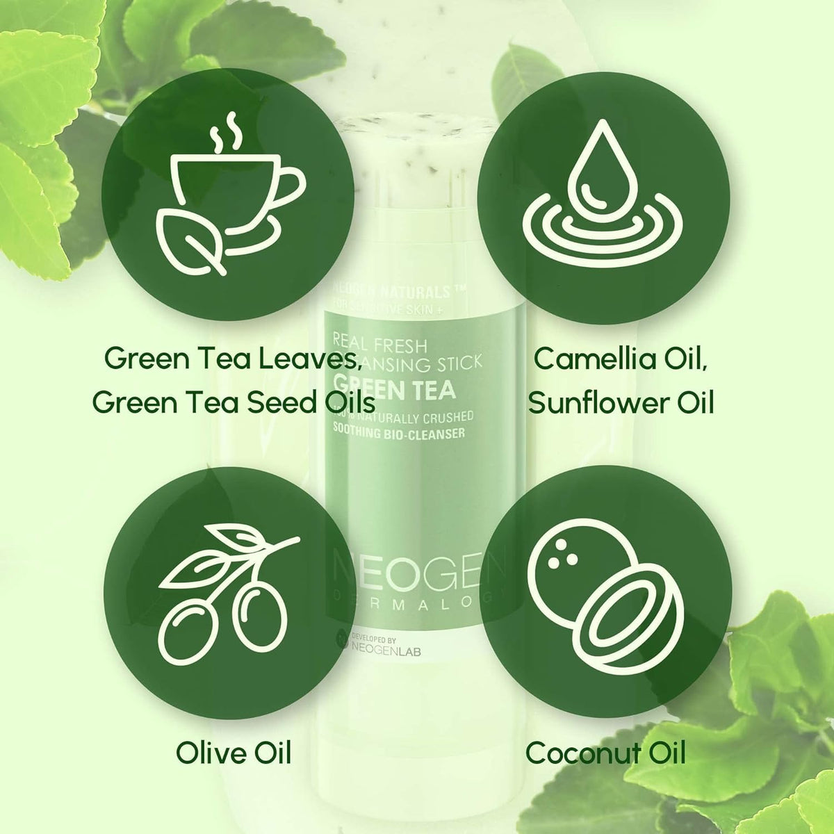 NEOGEN Real Fresh Cleansing Stick Green Tea 80g - DODOSKIN