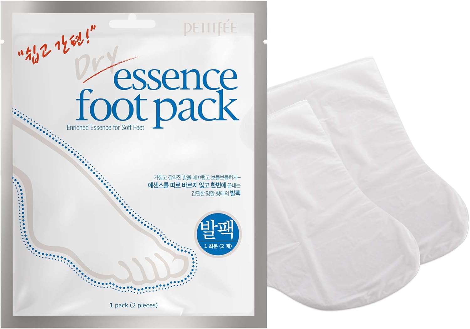 PETITFEE Dry Essence Foot Pack 2ea x 5 (1usage) - DODOSKIN