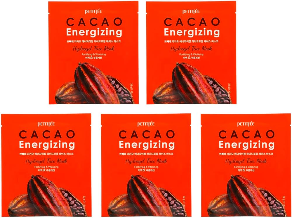 PETITFEE Cacao Energizing Hydrogel Face Mask 5ea