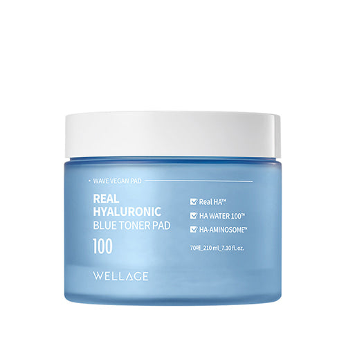 [Wellage] Real Hyaluronic Blue Toner Pad 210ml - Dodoskin