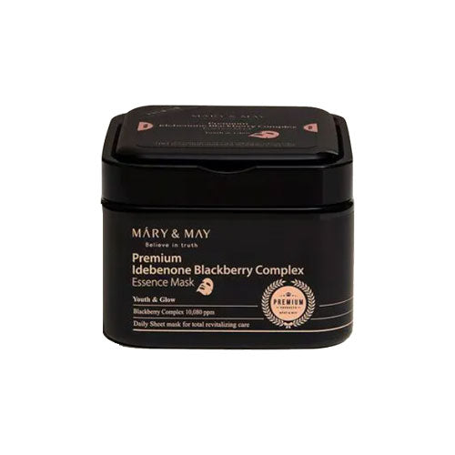 [Mary&May] Premium Idebenone Blackberry Complex Essence Mask 20EA 250g - Dodoskin