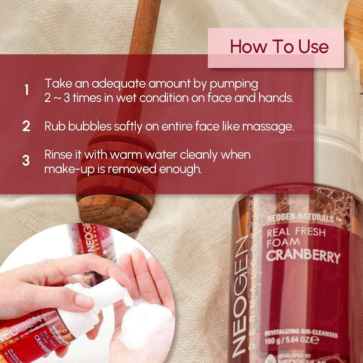 NEOGEN DERMALOGY Real Fresh Foam Cleanser Cranberry 160g - DODOSKIN