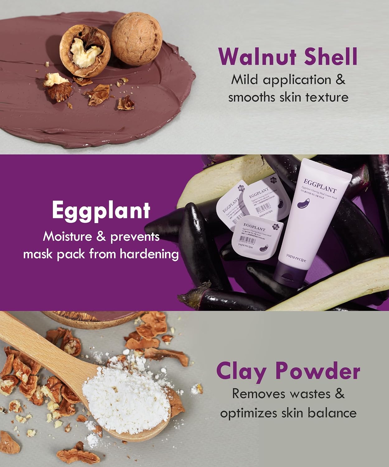 Papa Recipe Eggplant Clearing Mud Cream Mask 100ml - DODOSKIN