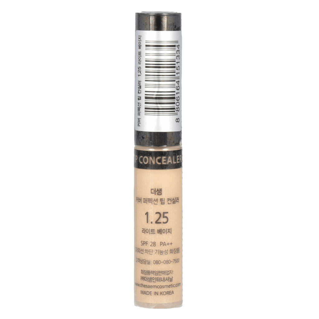 [Expiration imminen] the SAEM Cover Perfection Tip Concealer 6.5g #1.25 Light Beige