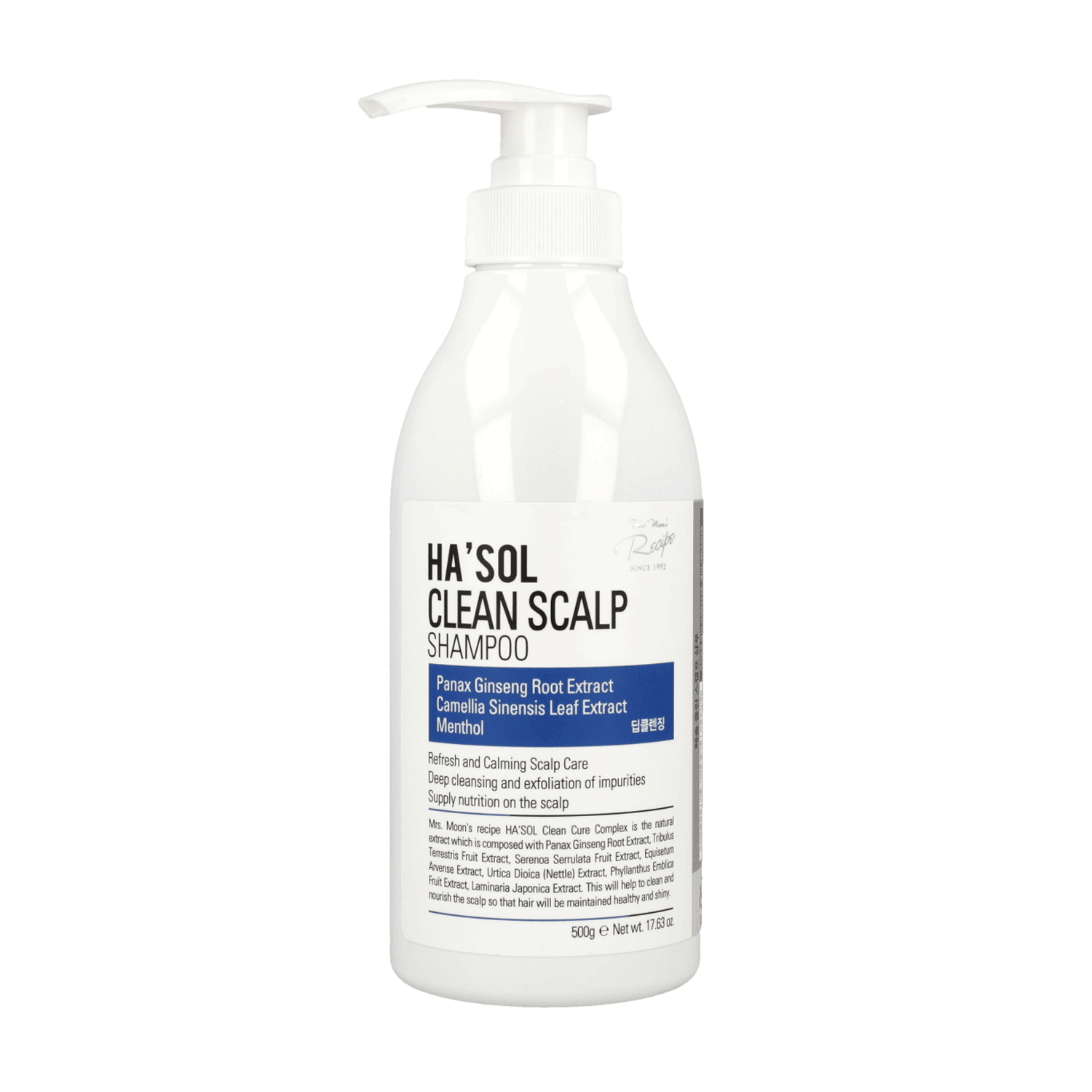 HA'SOL Clean Scalp Shampoo 500g For Oily Hair and Scalp Care - DODOSKIN