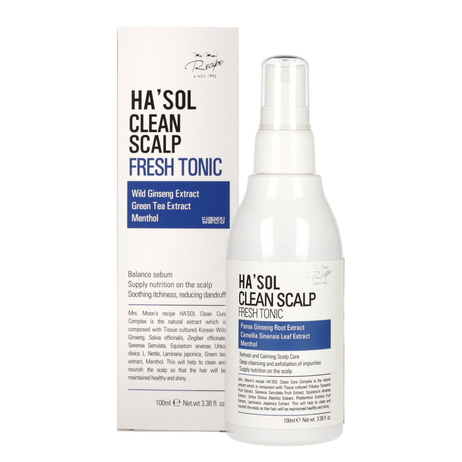 HA'SOL Clean Scalp Tonic 100ml For Oily Hair and Scalp Care - DODOSKIN