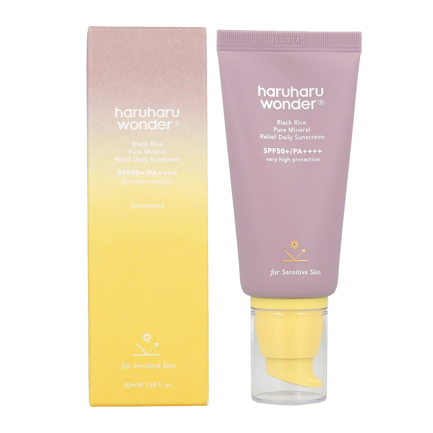 haruharu WONDER Black Rice Pure Mineral Relief Daily Sunscreen SPF50+ PA++++ 50ml - DODOSKIN
