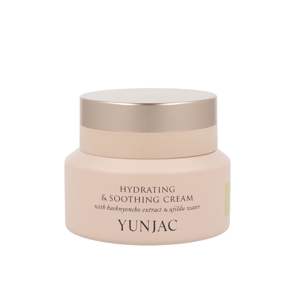 Crema hidratante y calmante de Yunjac con extracto de baeknyoncho y agua Ujildu 50ml