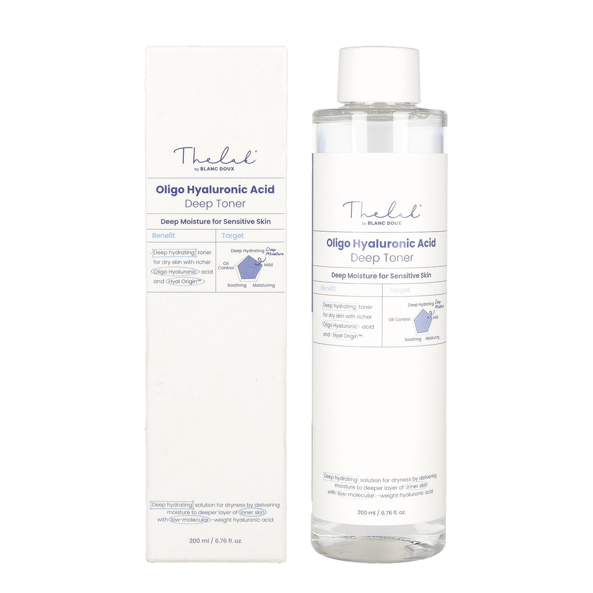 THE LAB by blanc doux Oligo Hyaluronic Acid Deep Toner 200ml - DODOSKIN