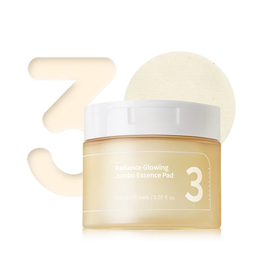 [numbuzin] No.3 Radiance Glowing Jumbo Essence Pad 150ml/ 70Pads - Dodoskin