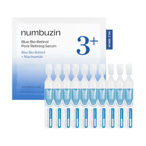 Numbuzin No.3 Blue Bio-Retinol Pore Refining Serum 1.3mlx10ea