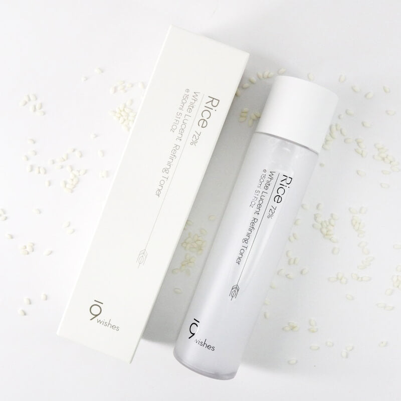 (Matthew) 9wishes Rice 72% White Lucent Refining Toner 150ml - DODOSKIN