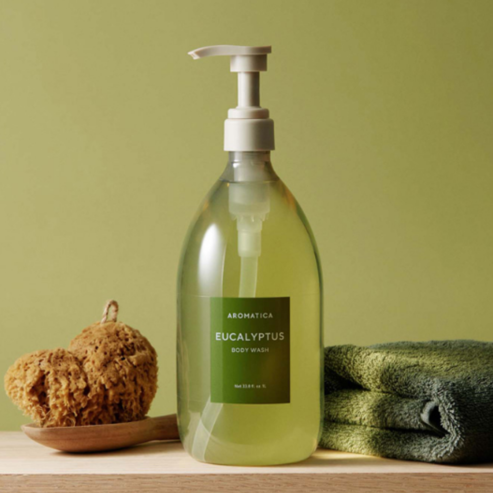 AROMATICA Eucalyptus Body Wash 1L + Refill 500ml Set