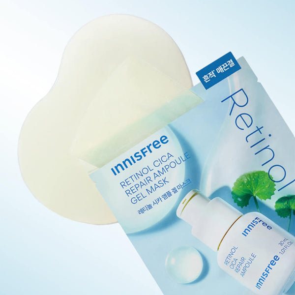 Innisfree Retinol Cica Blemish Ampoule Gel Mask 23ml 6 Sheets