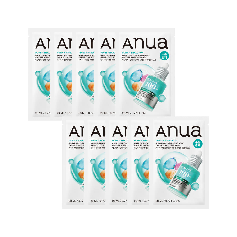 Anua PDRN Hyaluronic Acid Capsule 100 Serum Mask 23ml x 10ea