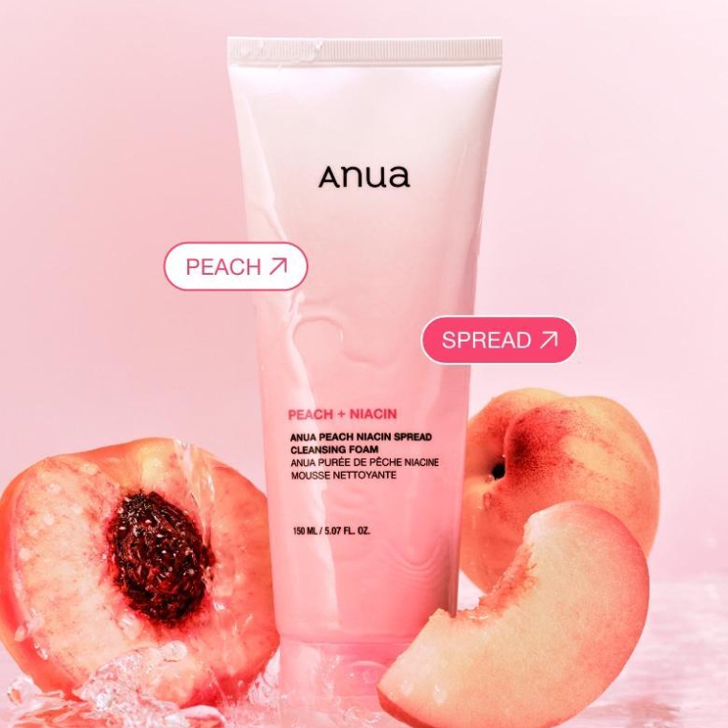 Anua Peach Niacin Spread Cleansing Foam 150ml | DODO SKIN – DODOSKIN