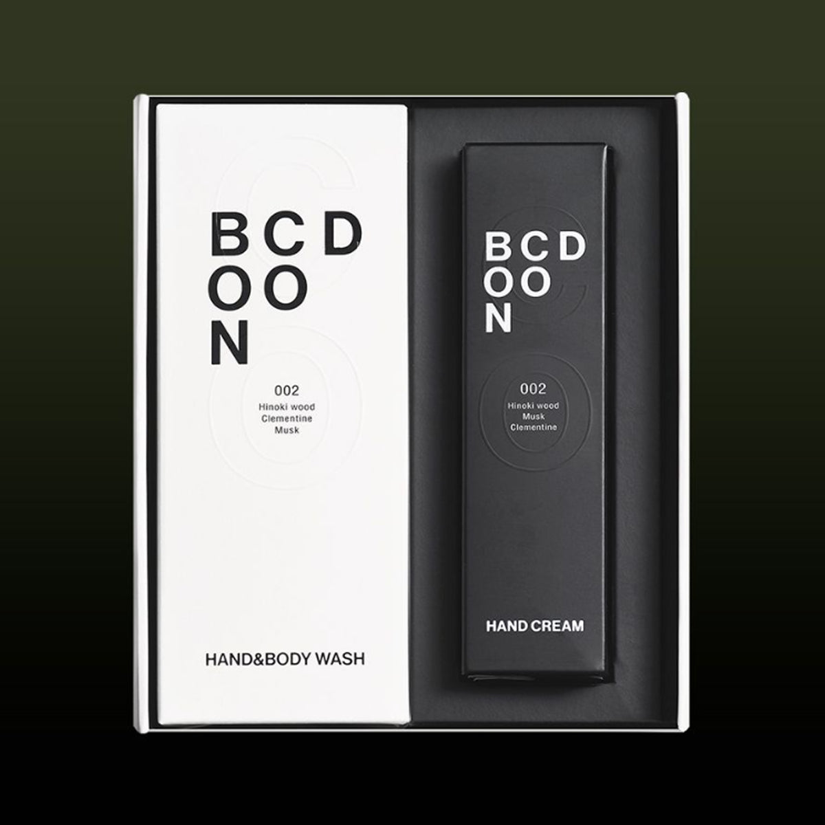 BONCOD Perfume Hand Cream + Hand & Body Wash 002 Hinoki Gift Set