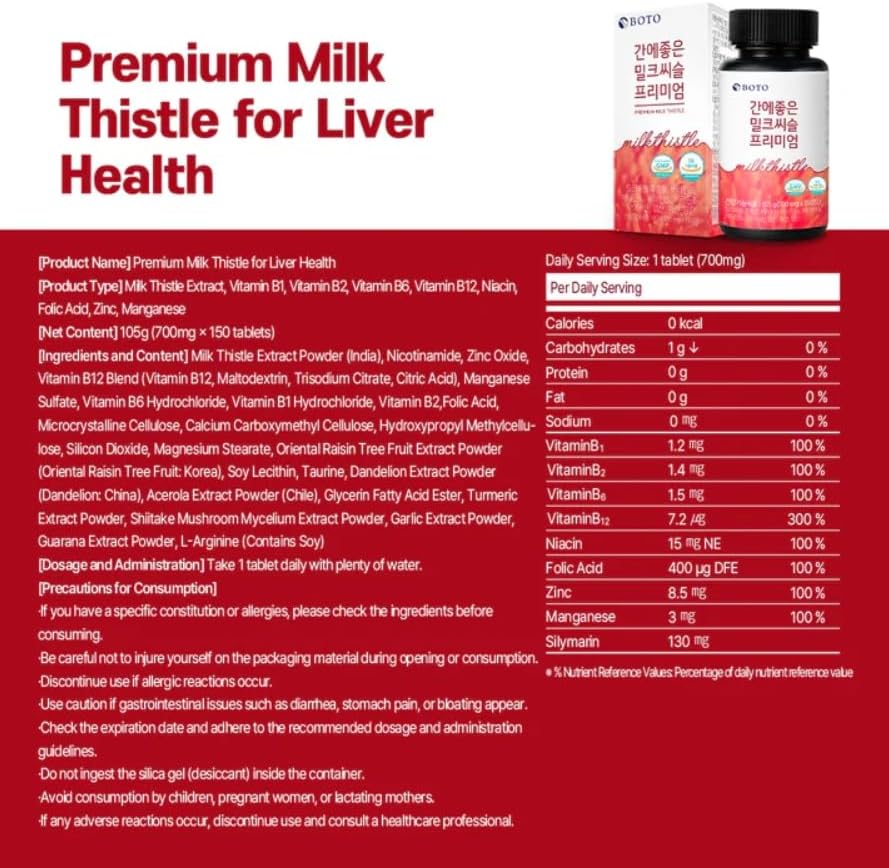 [Expiration imminen] BOTO Premium Milk Thistle Supplement 105g (5 Month Supply)